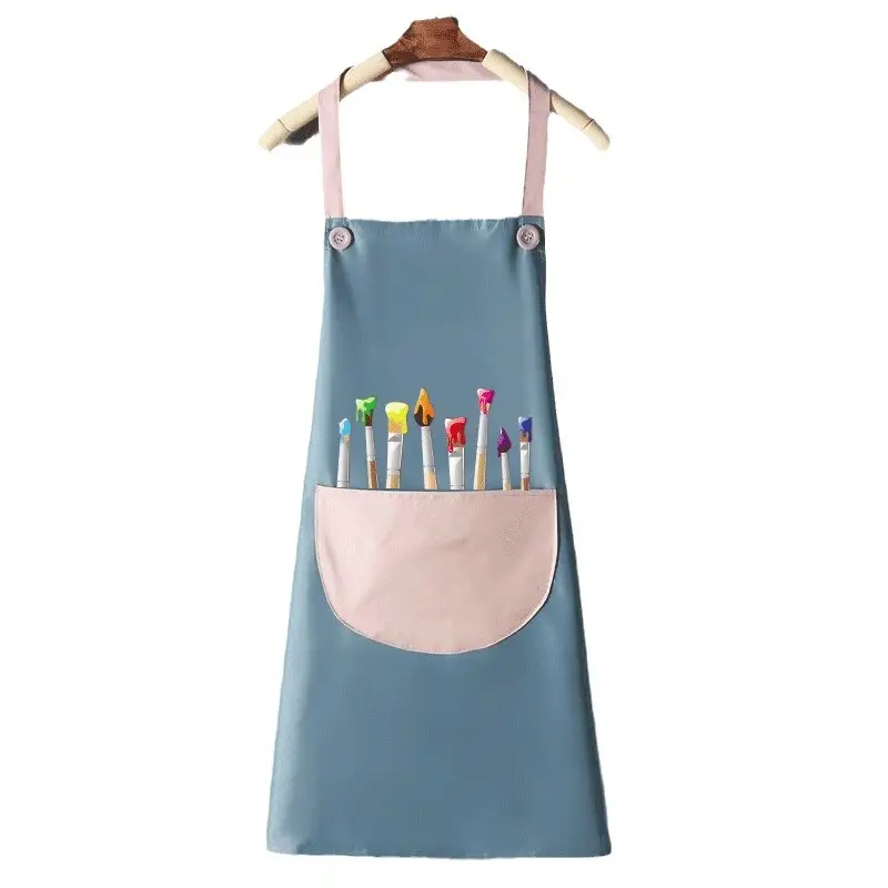 Children's Rainbow Painting Apron Sleeveless Protective Baby Cooking Wear - Image 32