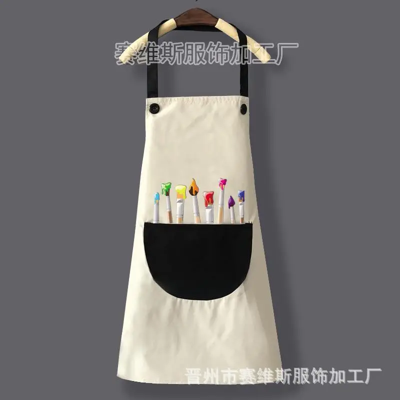 Children's Rainbow Painting Apron Sleeveless Protective Baby Cooking Wear - Image 10