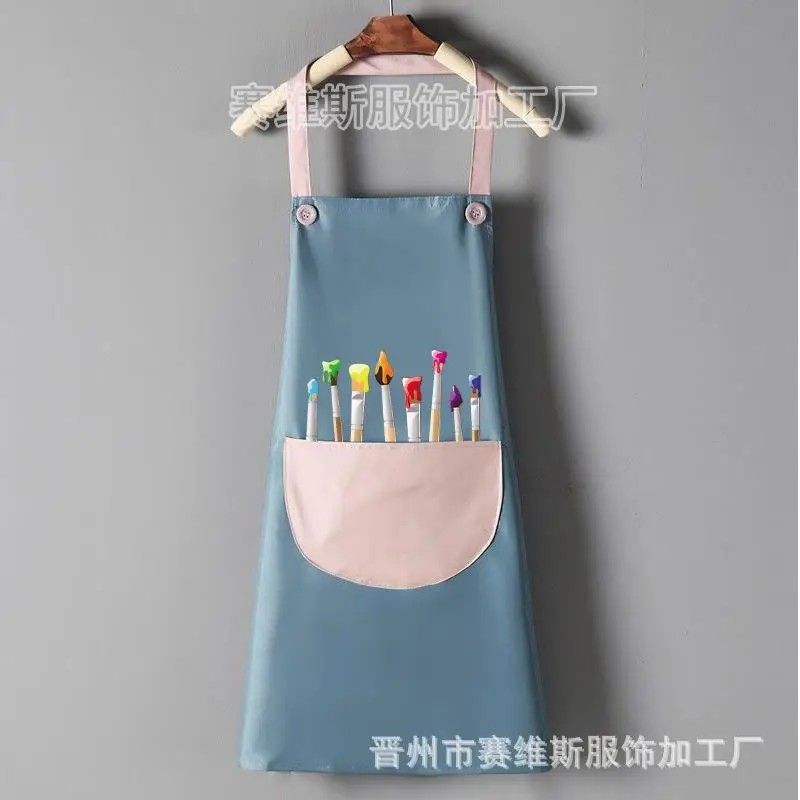 Children's Rainbow Painting Apron Sleeveless Protective Baby Cooking Wear - Image 15