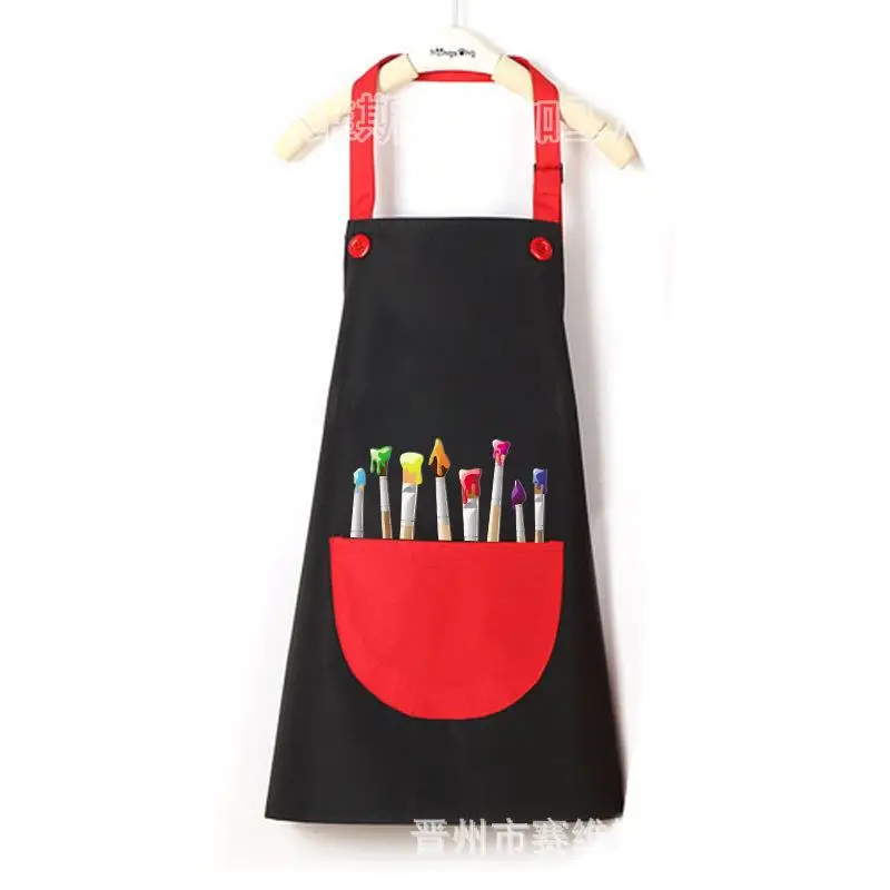 Children's Rainbow Painting Apron Sleeveless Protective Baby Cooking Wear - Image 16