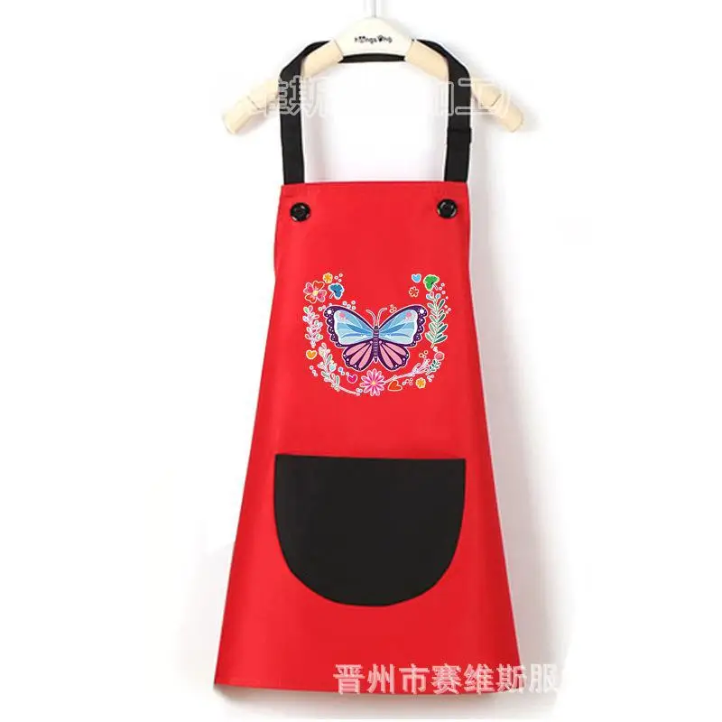 Children's Rainbow Painting Apron Sleeveless Protective Baby Cooking Wear - Image 17