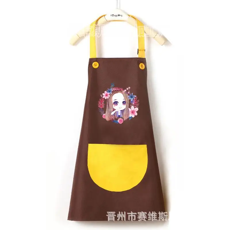 Children's Rainbow Painting Apron Sleeveless Protective Baby Cooking Wear - Image 19