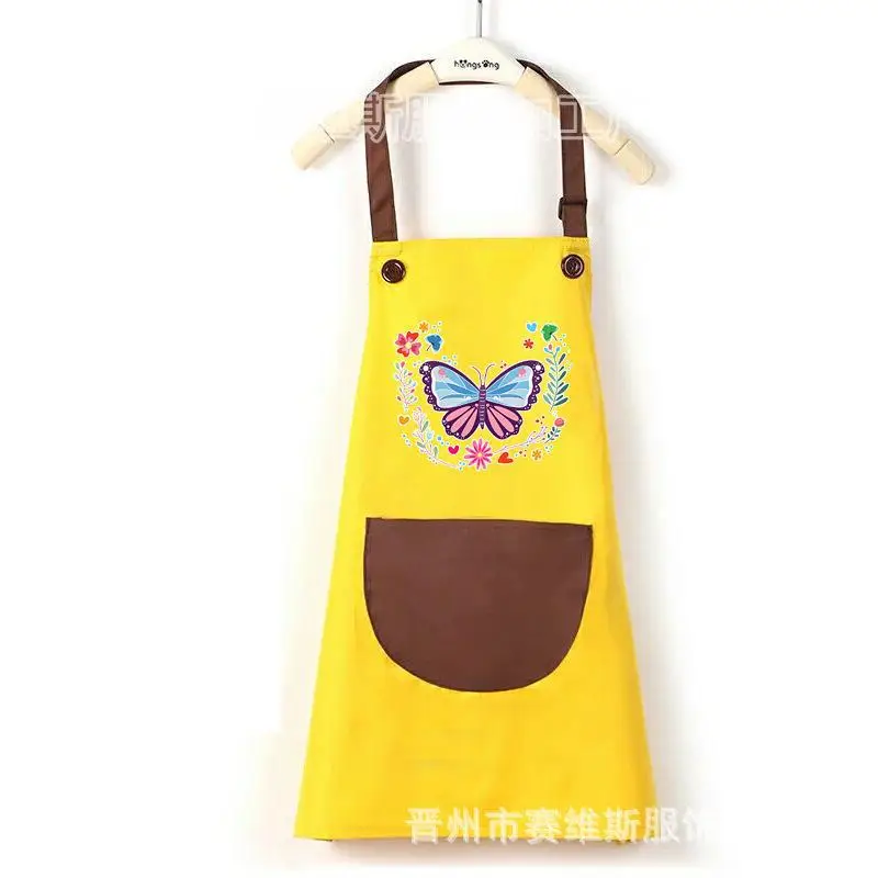 Children's Rainbow Painting Apron Sleeveless Protective Baby Cooking Wear - Image 24