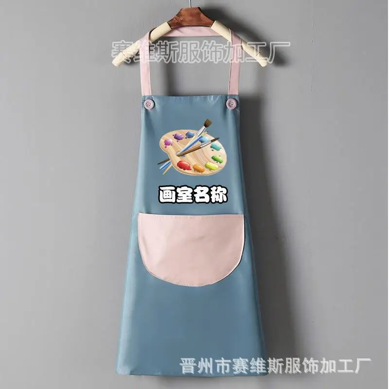 Children's Rainbow Painting Apron Sleeveless Protective Baby Cooking Wear - Image 7