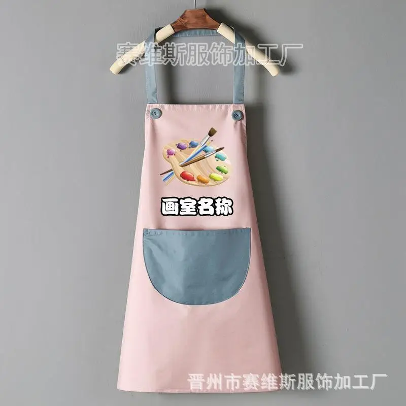 Children's Rainbow Painting Apron Sleeveless Protective Baby Cooking Wear - Image 8