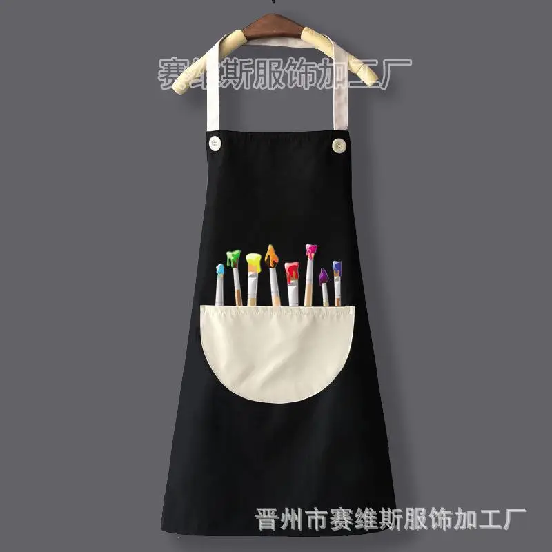 Children's Rainbow Painting Apron Sleeveless Protective Baby Cooking Wear - Image 9
