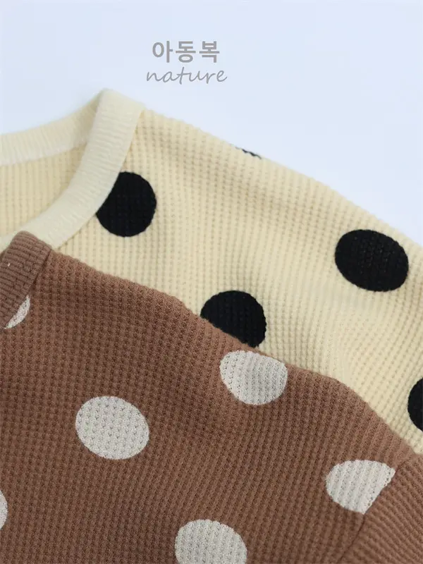 2026 Spring Girls Polka Dot T-Shirt Long Sleeve Korean Style Loose Fit - Image 4