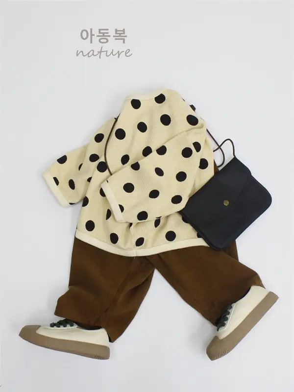 2026 Spring Girls Polka Dot T-Shirt Long Sleeve Korean Style Loose Fit - Image 6