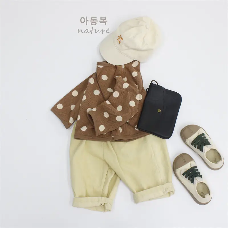 2026 Spring Girls Polka Dot T-Shirt Long Sleeve Korean Style Loose Fit — feature 10