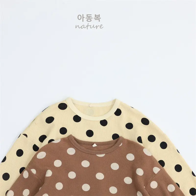 2026 Spring Girls Polka Dot T-Shirt Long Sleeve Korean Style Loose Fit — feature 6