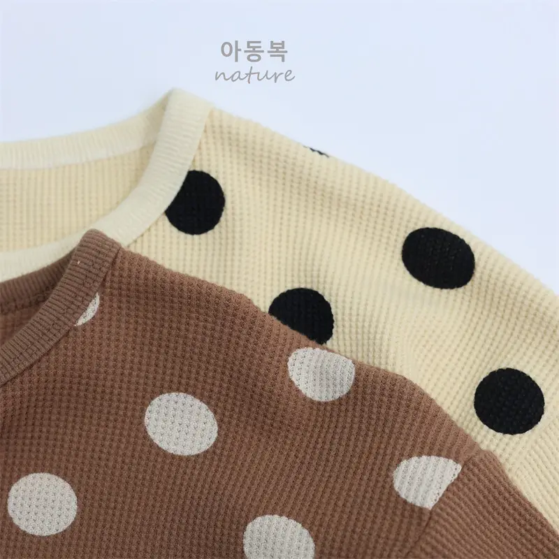 2026 Spring Girls Polka Dot T-Shirt Long Sleeve Korean Style Loose Fit — feature 7