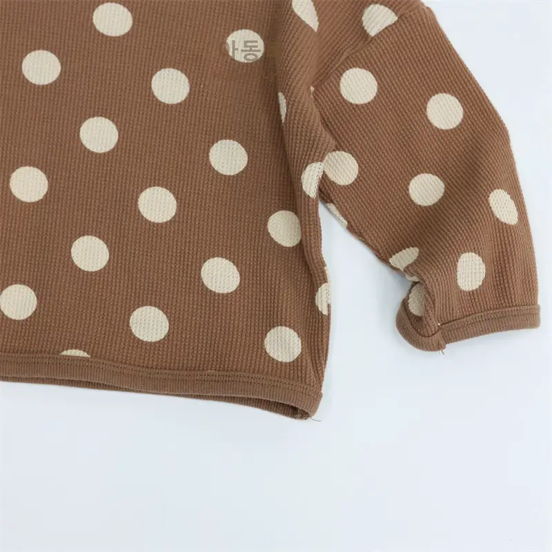 2026 Spring Girls Polka Dot T-Shirt Long Sleeve Korean Style Loose Fit — feature 9