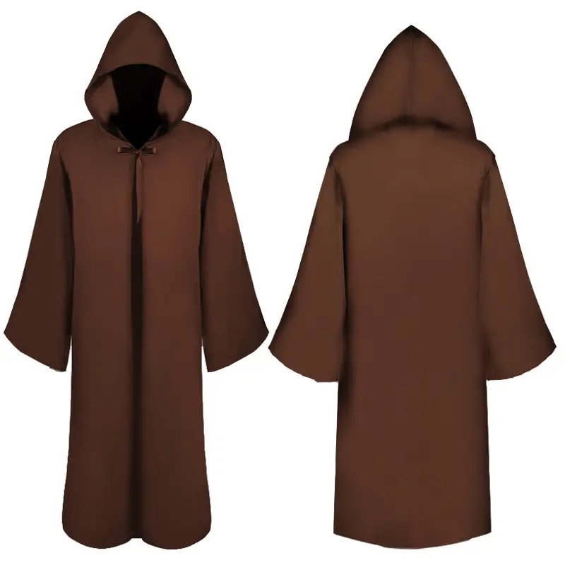 Jedi Samurai Hooded Cloak Outer Suit Brown - Image 4