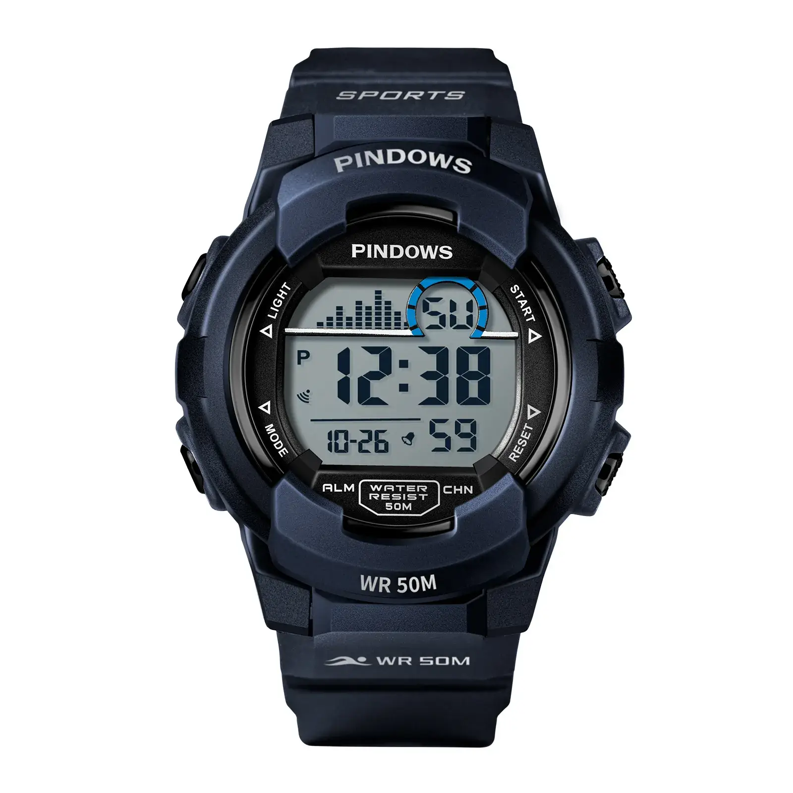 25 Year Waterproof Sports Watch Men Black Digital Display - Image 2