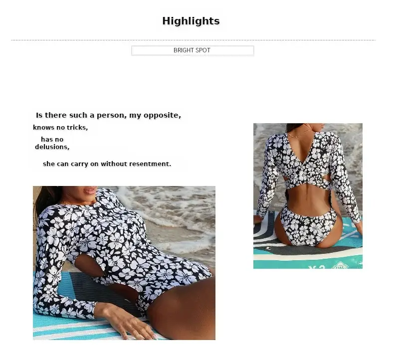 2024 Floral Long Sleeve Belly Covering Swimsuit — feature 3