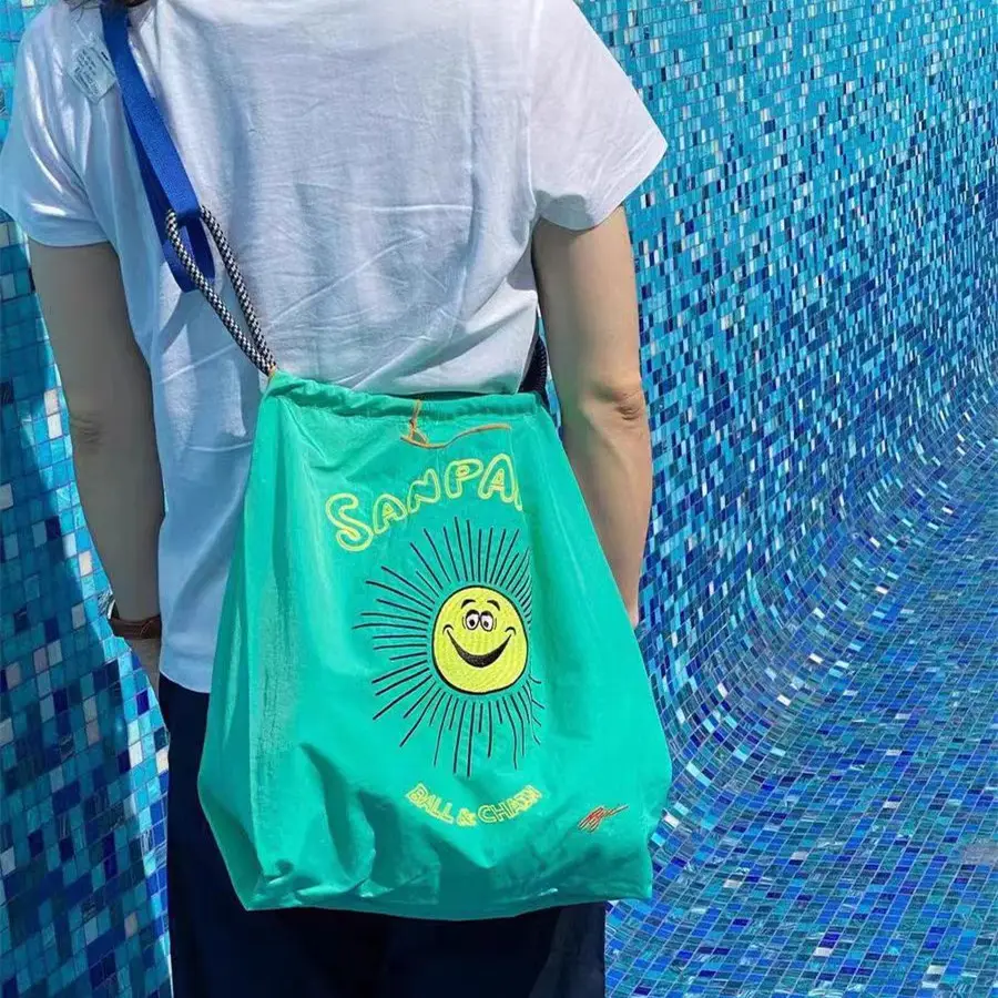 Women's Sunflower Embroidered Canvas Shopping Bag