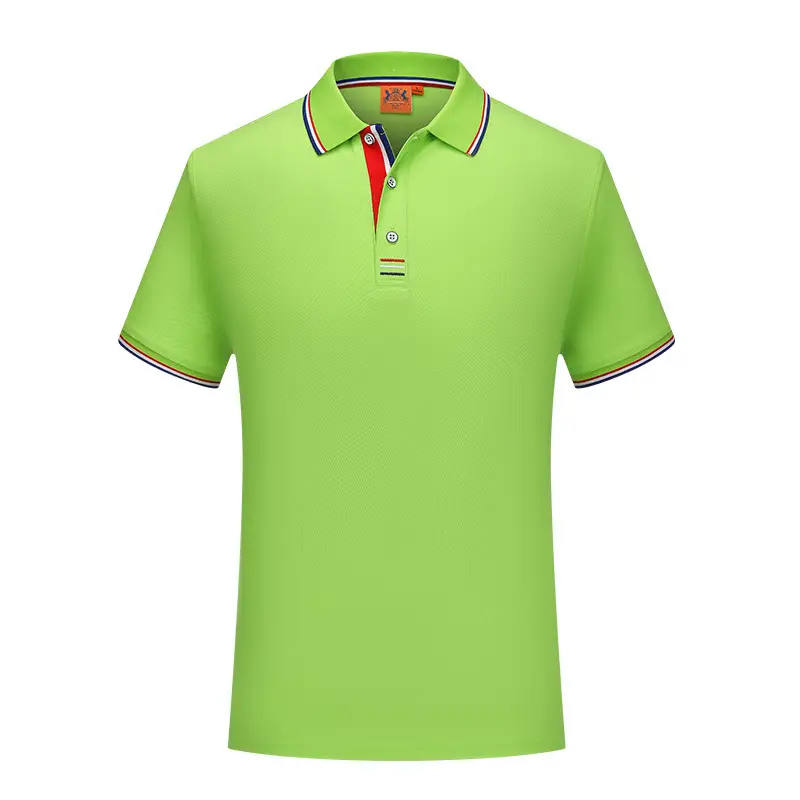 Men Collared Screen Print Polo Shirt Navy Blue - Image 9
