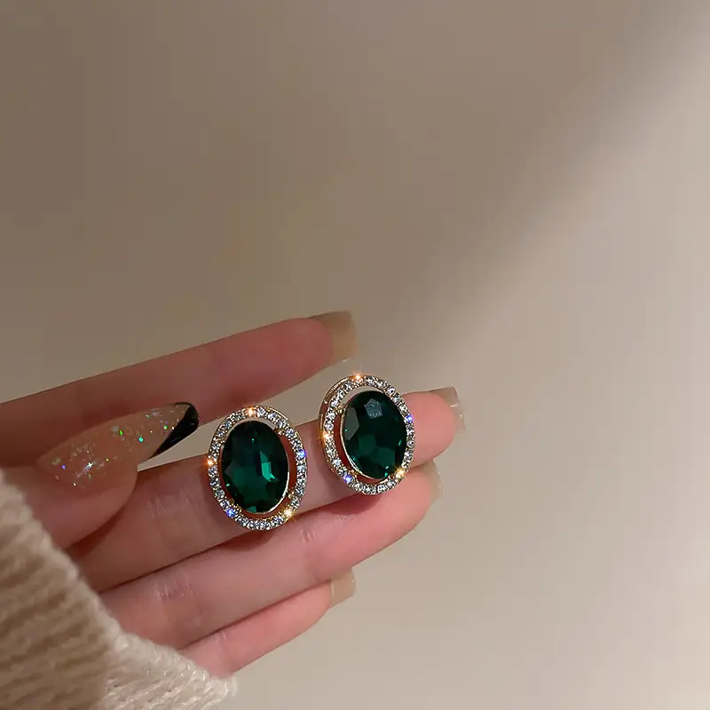 Silver C-Neadled Diamond Zircon Earrings Light Luxury - Image 11