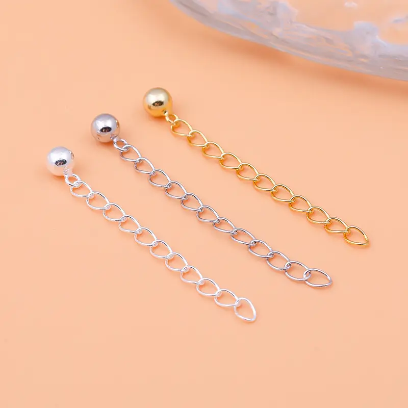 S925 Sterling Silver Extended Chain Necklace with Light Ball