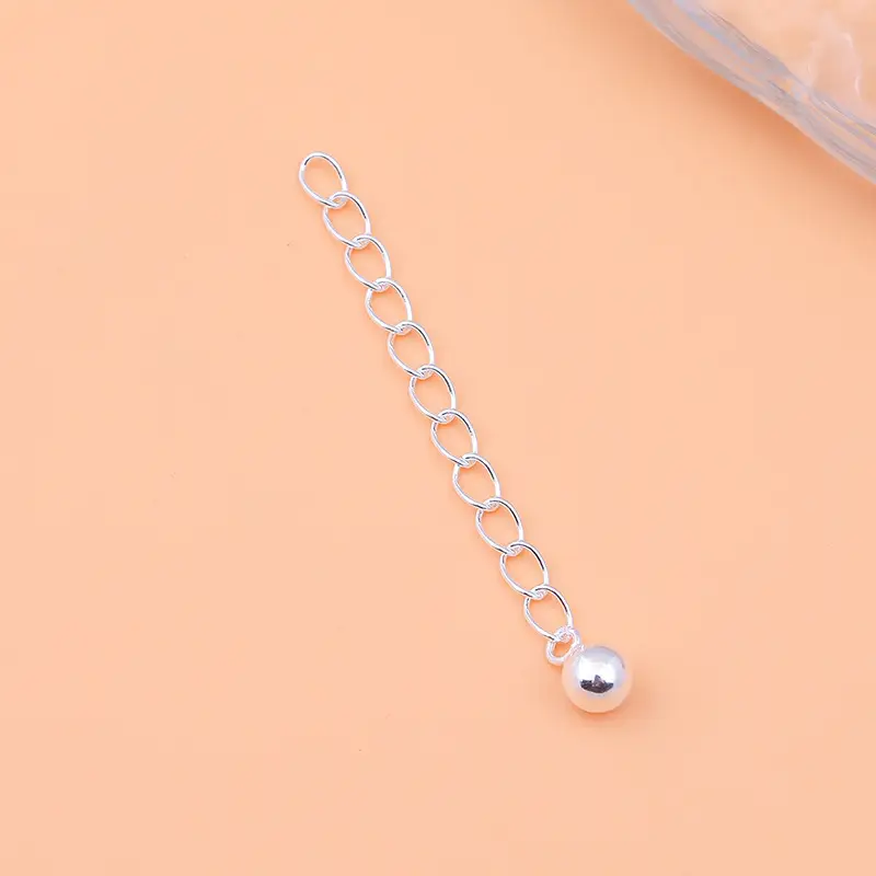 S925 Sterling Silver Extended Chain Necklace with Light Ball