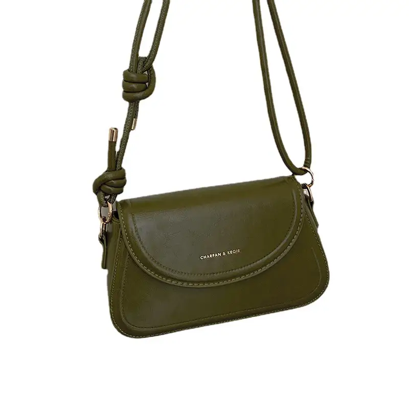 Green Retro Square Shoulder Bag for Women