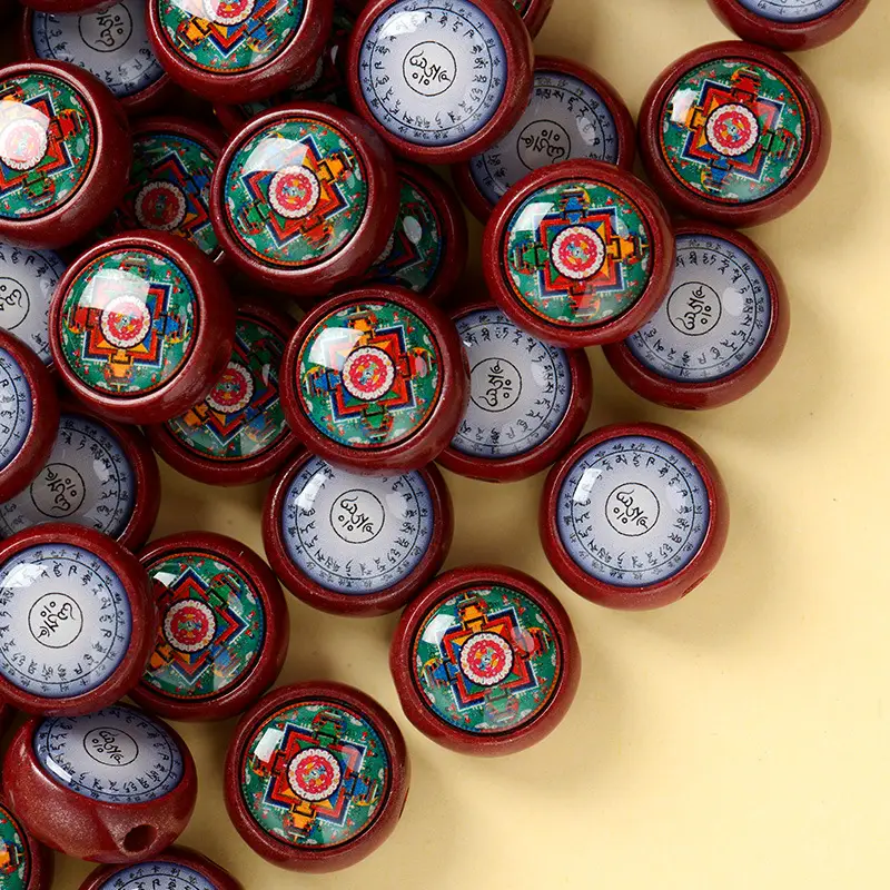 Cinnabar Thangka Pendant Bracelet for Girls Customizable Design - Image 33