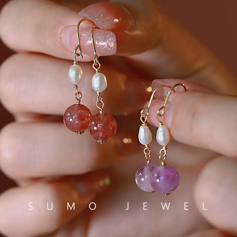 Women's Cherry Blossom Pearl Earrings Set