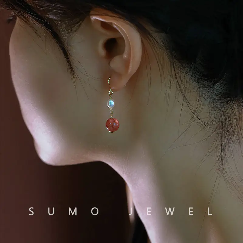 Women's Cherry Blossom Pearl Earrings Set