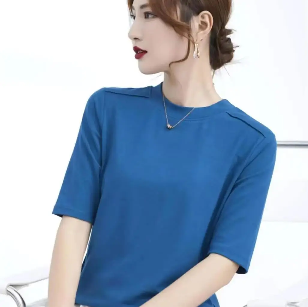 2023 T-Shirt Short Sleeve Collar Top - Image 11