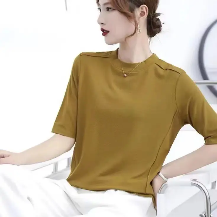 2023 T-Shirt Short Sleeve Collar Top — feature 18