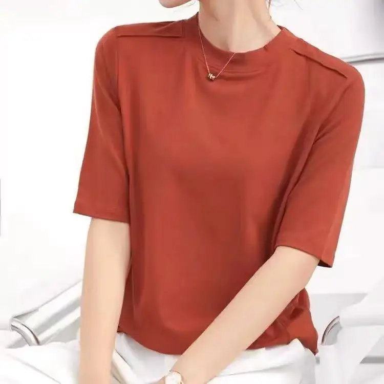 2023 T-Shirt Short Sleeve Collar Top — feature 19