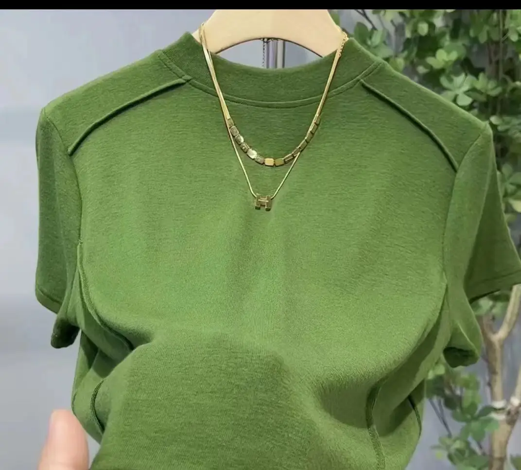 2023 T-Shirt Short Sleeve Collar Top - Image 8