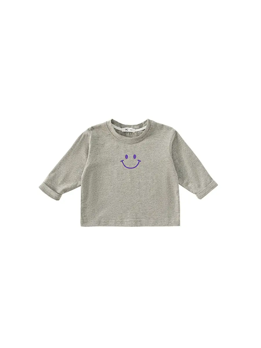 Girls Purple Printed Long Sleeve T-Shirt Spring Autumn Korean Style - Image 6