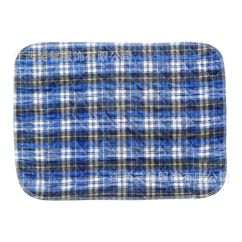 Waterproof Plaid Diaper Mattress Pad for Elderly - Image 14