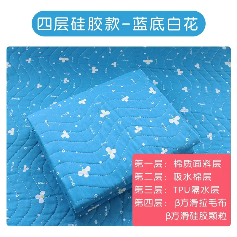Waterproof Plaid Diaper Mattress Pad for Elderly - Image 9