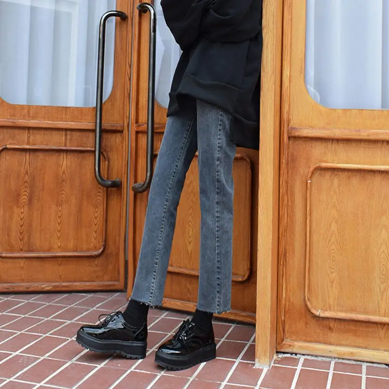 Women Black Slim Fit Jeans Autumn Pants Set Large - Image 4
