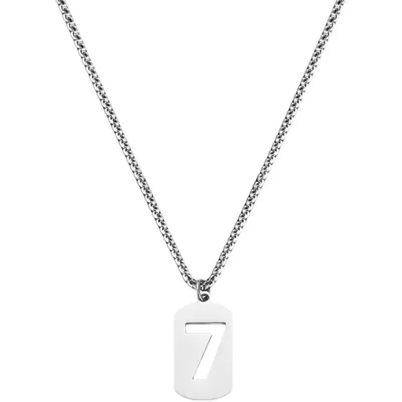 Women's Silver 7 Pendant Sweater Necklace Autumn Winter 2022 - Image 6