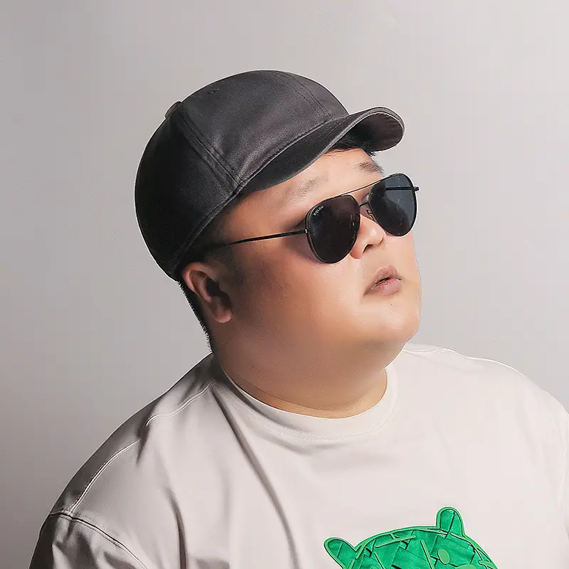 Men's Cotton Baseball Cap Adjustable Solid Beige - Image 7