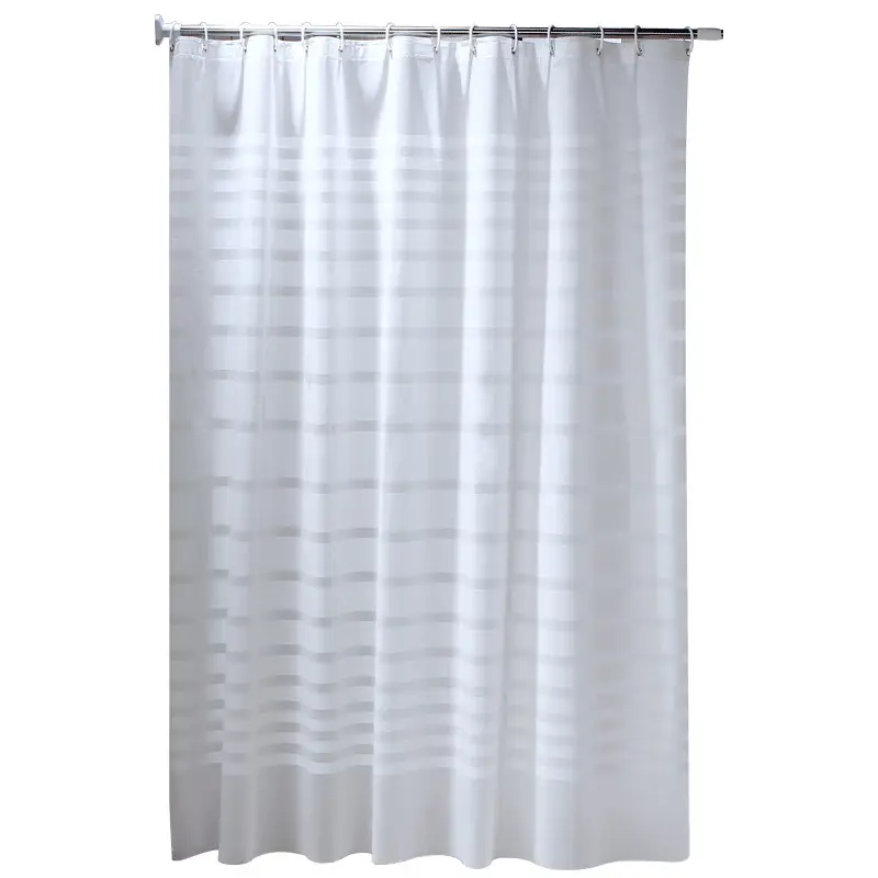 White PEVA Waterproof Shower Curtain for Bathroom - Image 5