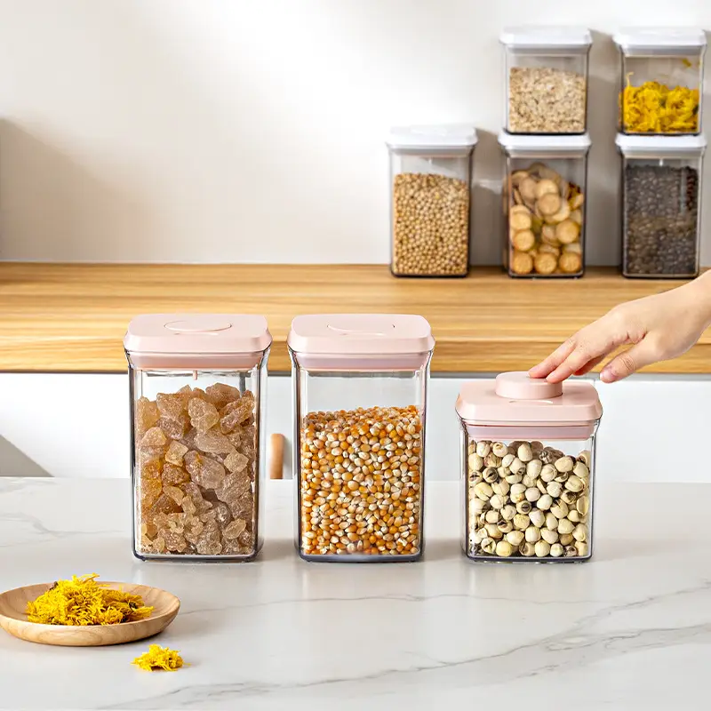 Plastic Storage Jars with Spiral Lids for Kitchen Condiments - Image 7