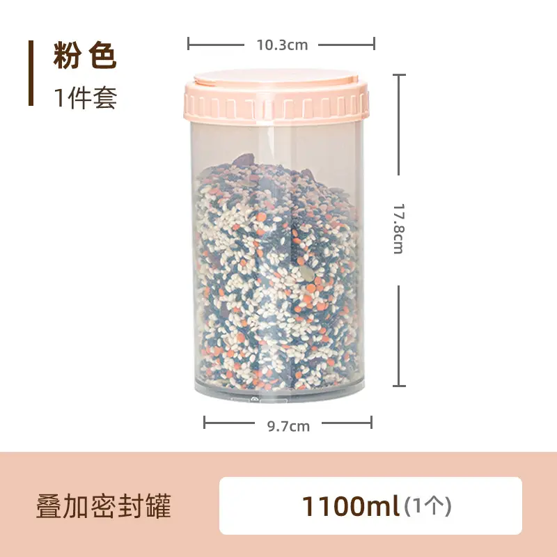 Plastic Storage Jars with Spiral Lids for Kitchen Condiments - Image 2