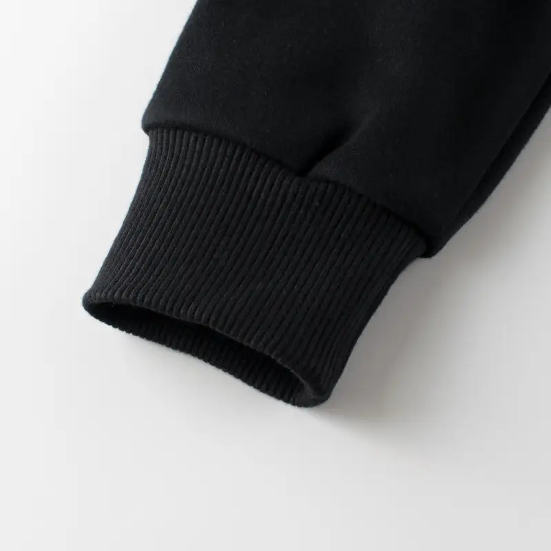 Kids Fleece Hamburger Crewneck Sweatshirt Black - Image 4