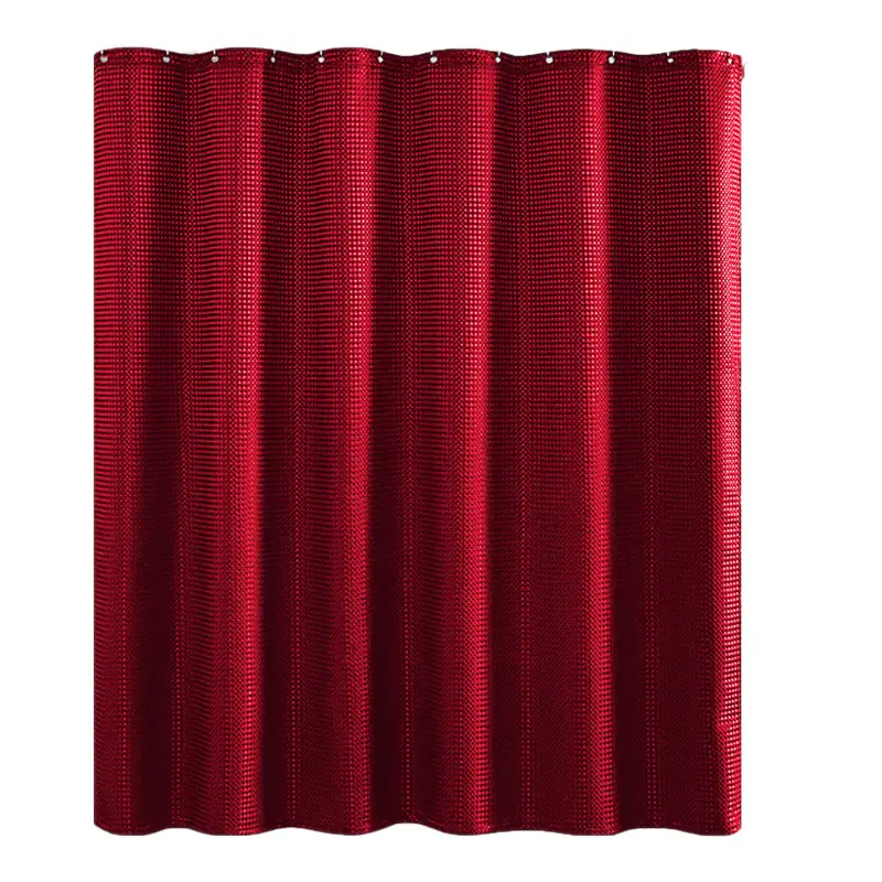 Black Waffle Shower Curtain Thickened Waterproof Bathroom Partition - Image 11