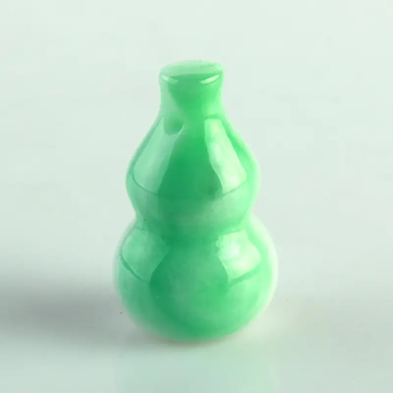 Green Jade Gourd Pendant Light with Purple Gourd Yu Pei Necklace - Image 6