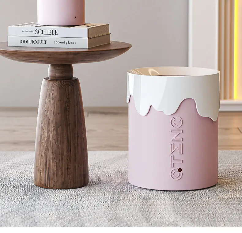 Cute Cat Design Mini Trash Can with Lid — feature 15