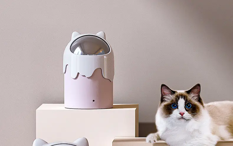 Cute Cat Design Mini Trash Can with Lid — feature 16