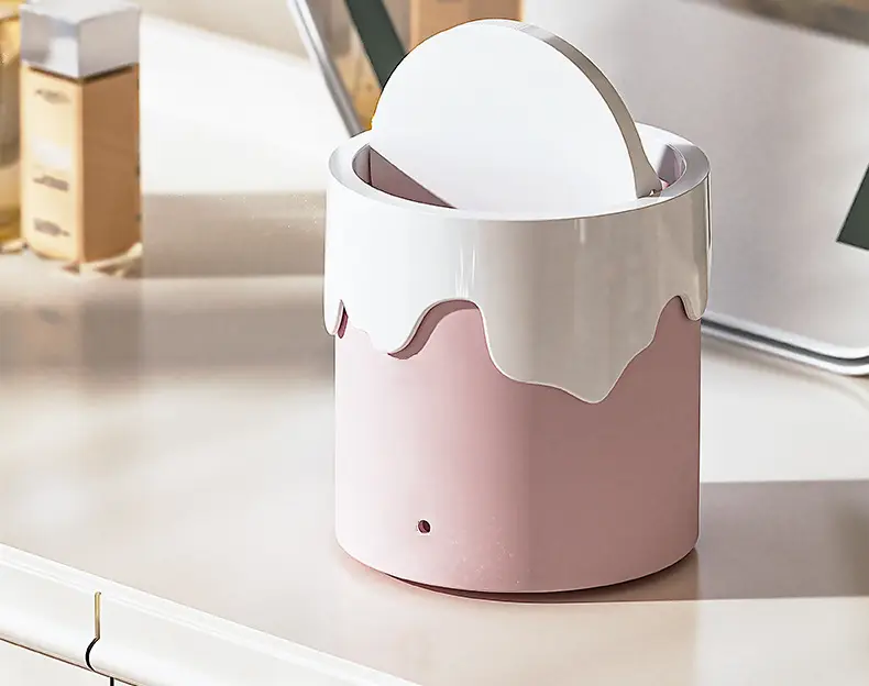 Cute Cat Design Mini Trash Can with Lid — feature 19