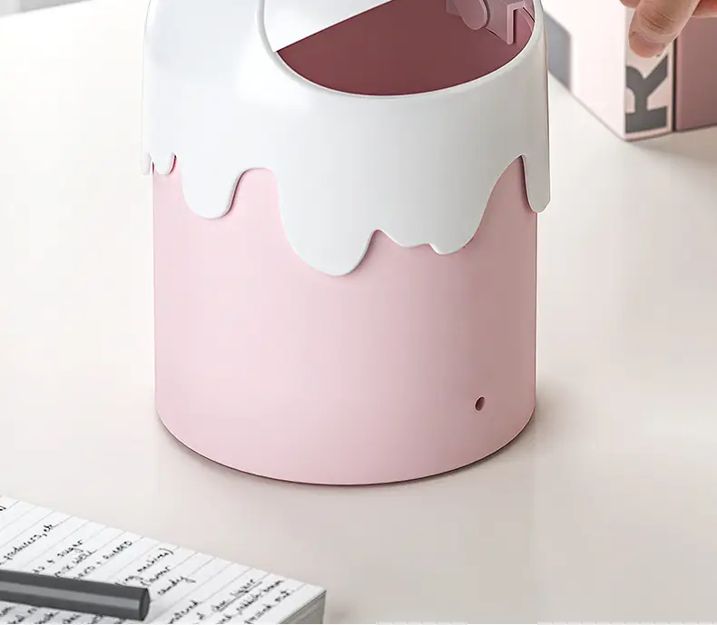 Cute Cat Design Mini Trash Can with Lid — feature 9