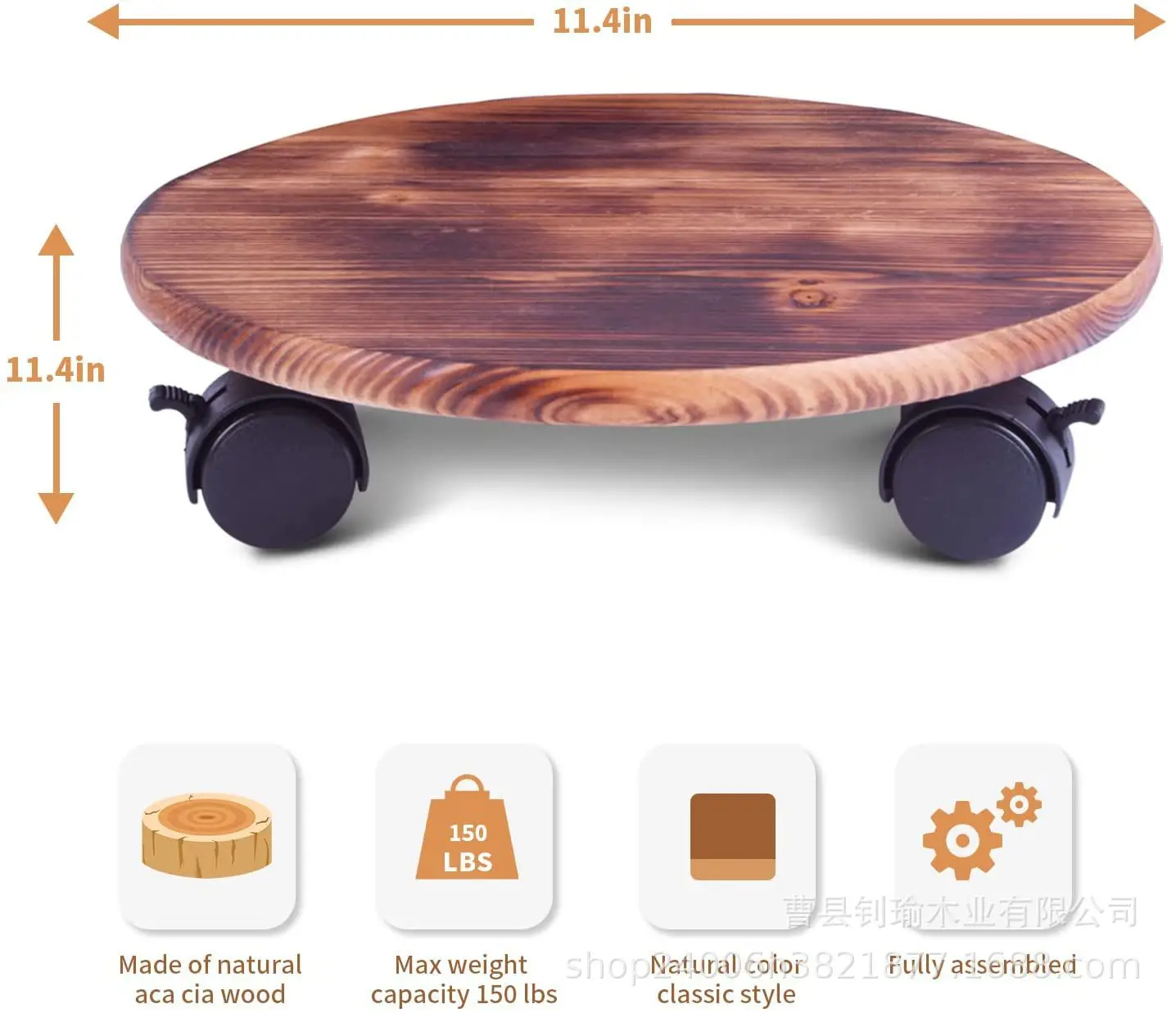 Rustic Wooden Flower Pot Stand with Sugar & Coffee Labels — feature 11