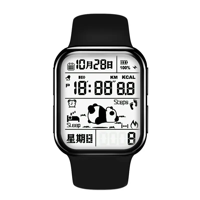 Three Tigers Multifunctional Alarm Clock Watch Black Waterproof - Image 4